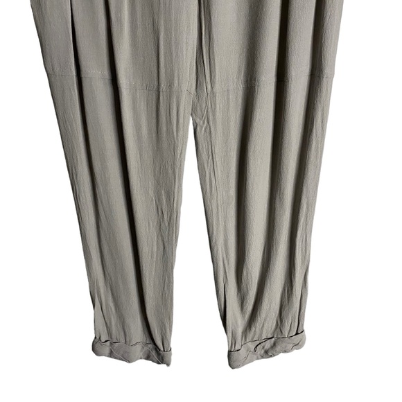 Wilfred Women's Light Gray Marais Drapey Crop Tie Front Pants - Picture 5 of 9